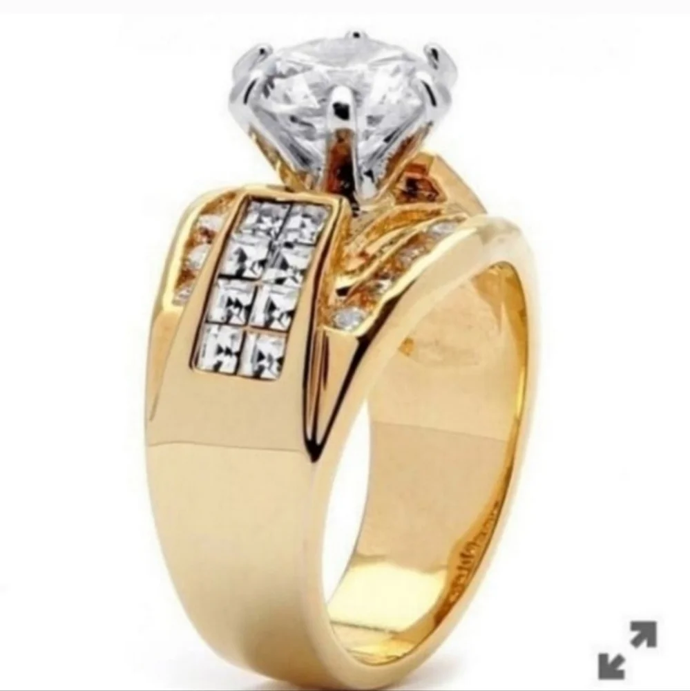 ❤️ 14k GOLD PLATED CZ RING SIZE 8 - Picture 9 of 12